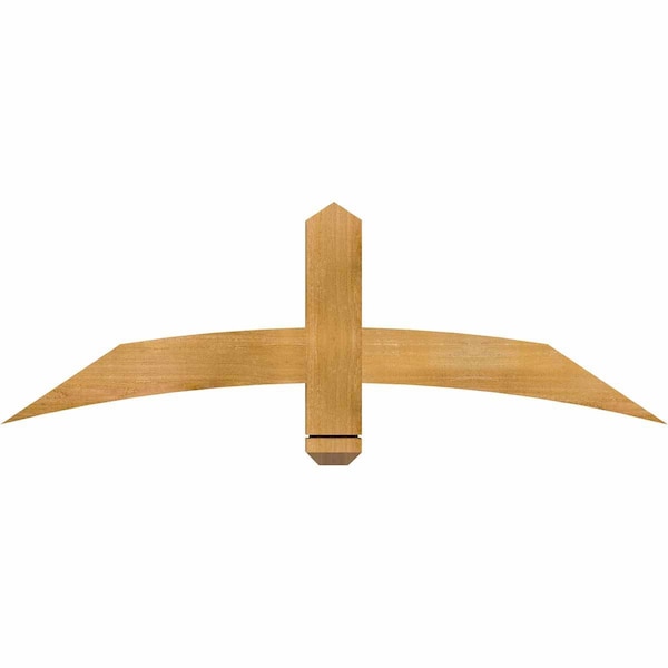 Ekena Millwork Bellingham Rough Sawn Timber Gable Bracket, Western Red Cedar, 48"W x 16"H x 2"D x 4"F, 8/12 Pitch GBW048X16X0204BEL00RWR - main